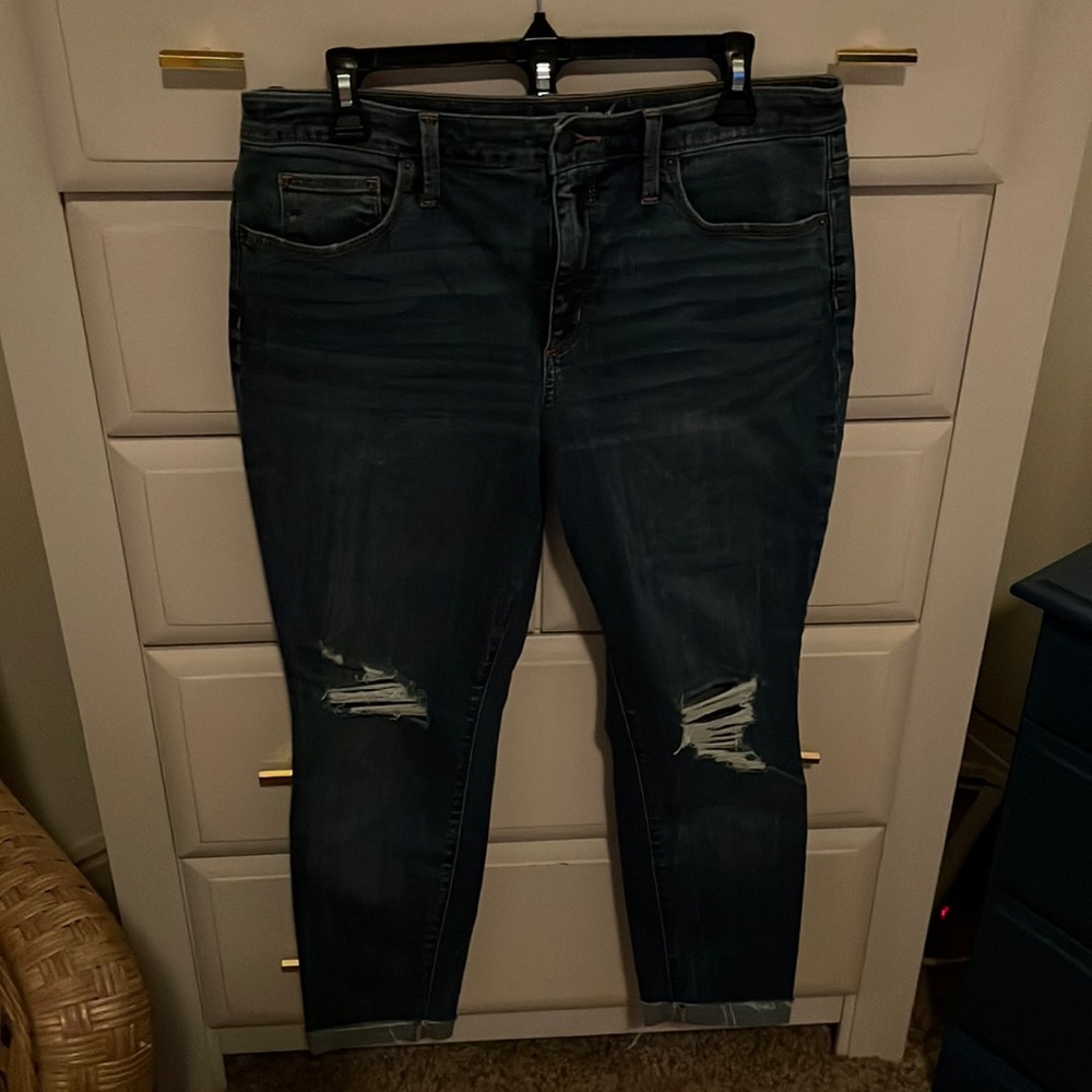 Universal Thread Stretch Denim Shredded Knee Jean… - image 1